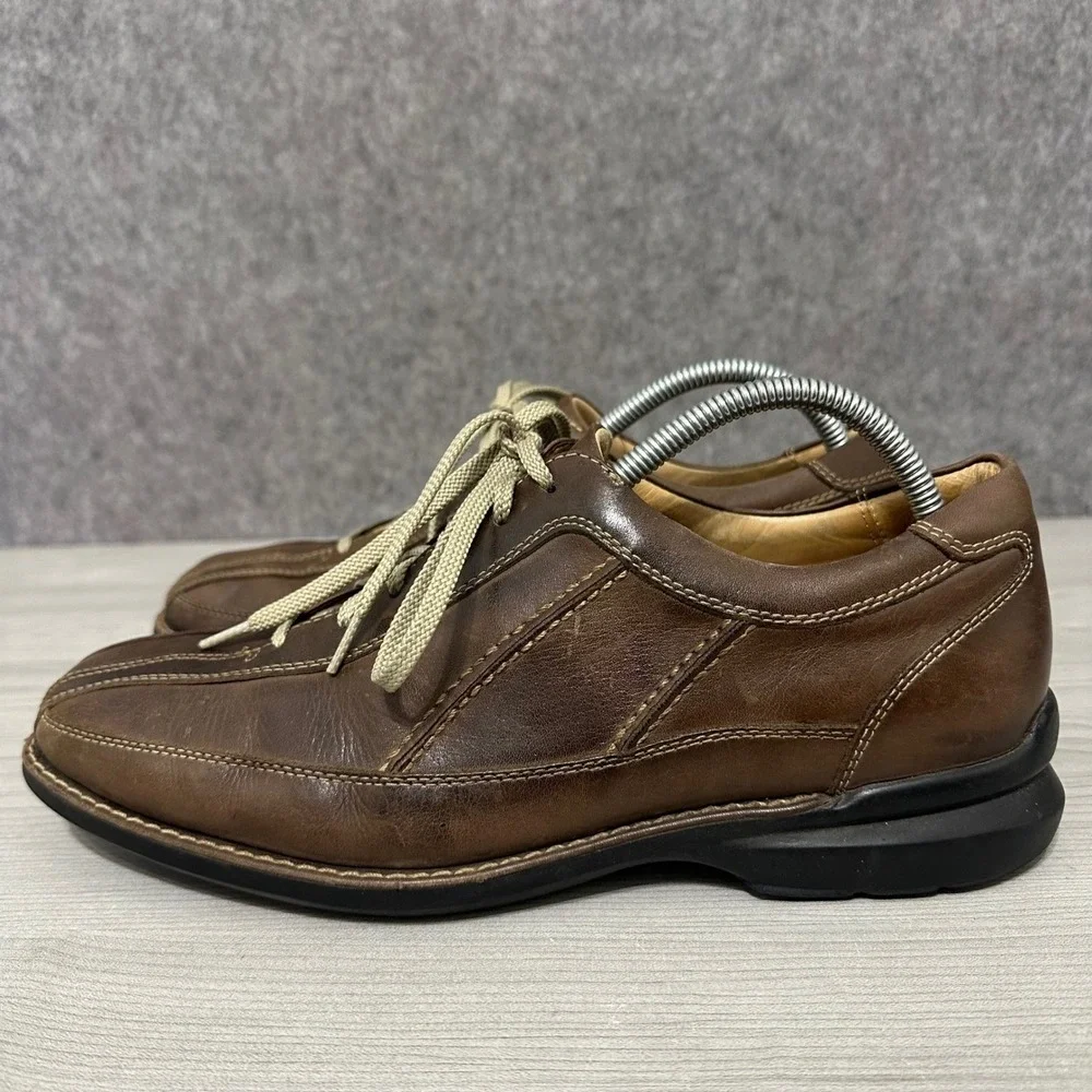 Johnston & Murphy Mens Brown Leather‎ Lace Up Oxford Shoes 20-7477 Size 9.5